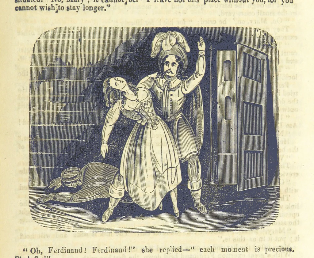 An illustration from Moreton: or, the Doomed House. A romance, 1847, leaf 121