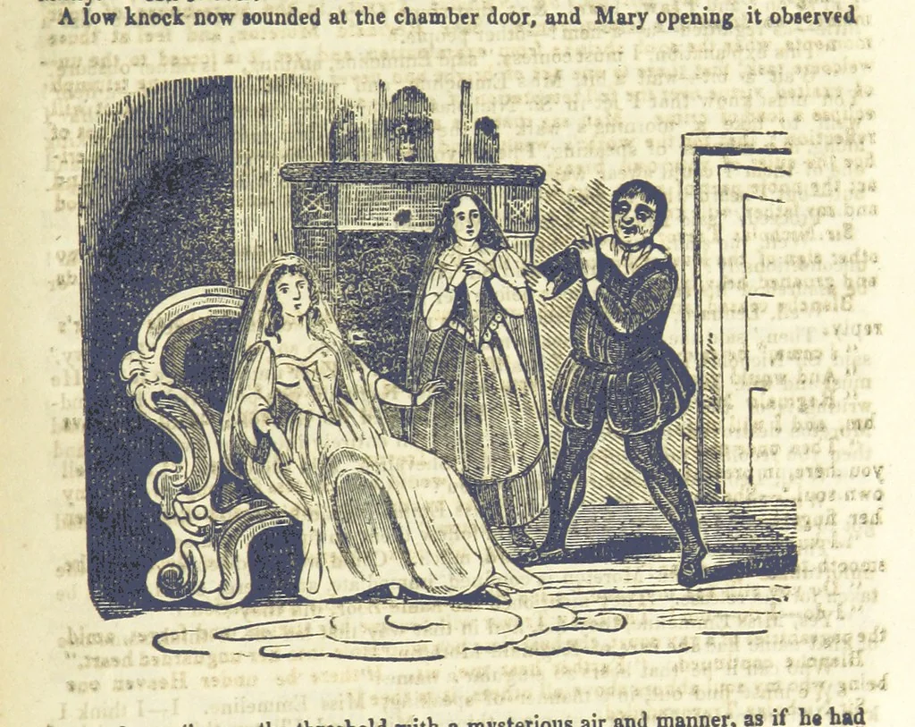 An illustration from Moreton: or, the Doomed House. A romance, 1847, leaf 129