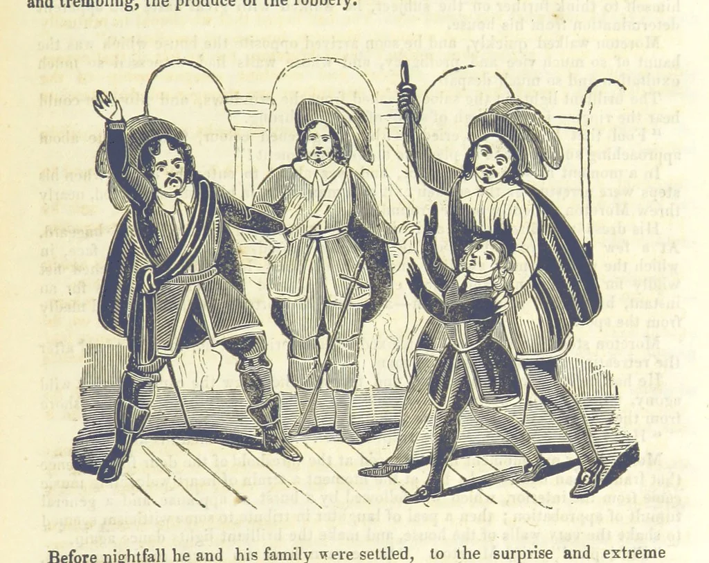 An illustration from Moreton: or, the Doomed House. A romance, 1847, leaf 161
