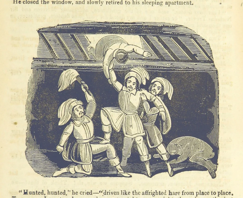 An illustration from Moreton: or, the Doomed House. A romance, 1847, leaf 169
