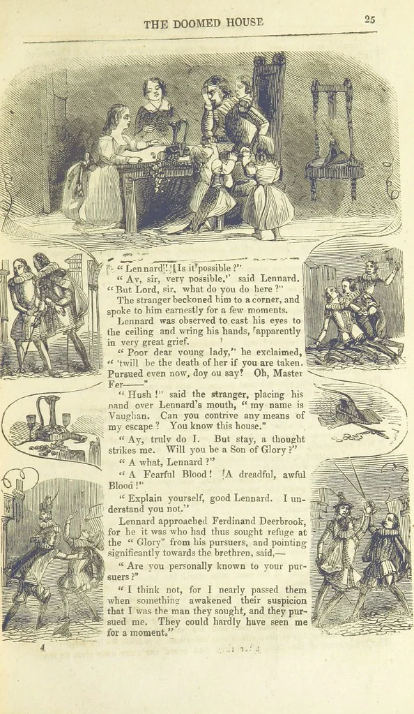 An illustration from Moreton: or, the Doomed House. A romance, 1847, leaf 33