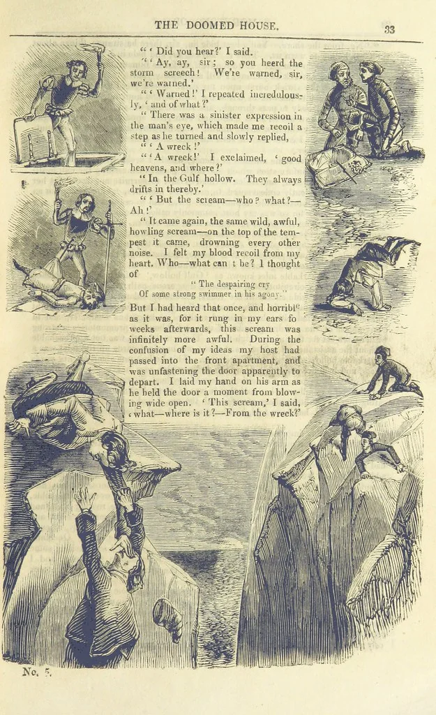 An illustration from Moreton: or, the Doomed House. A romance, 1847, leaf 41