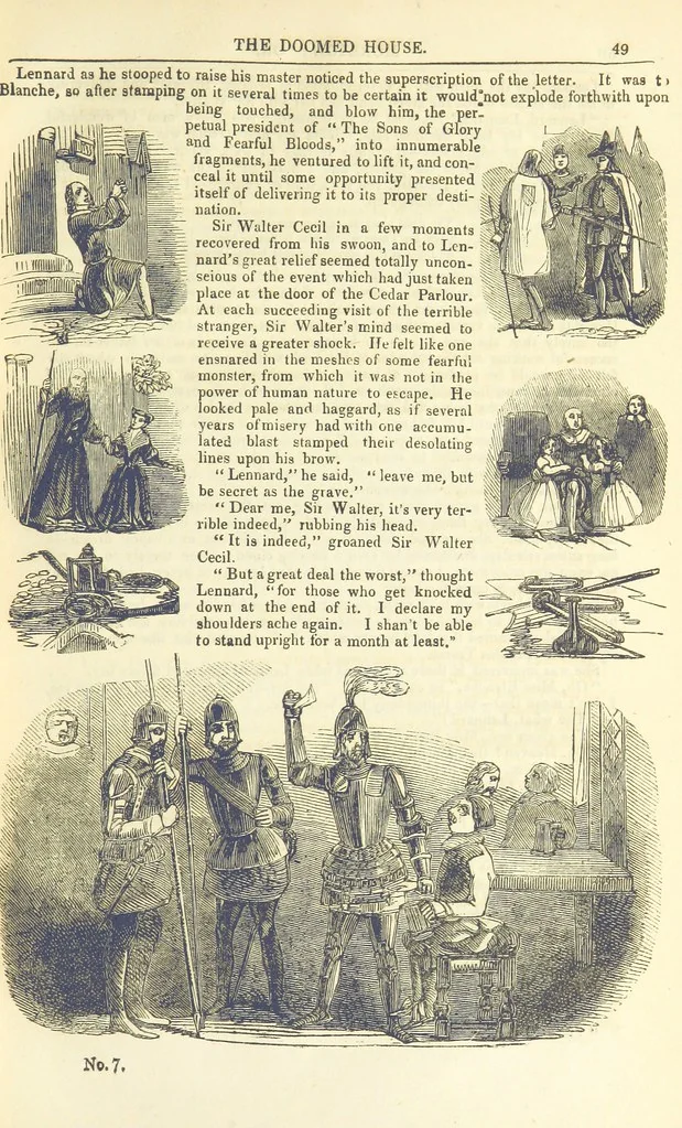 An illustration from Moreton: or, the Doomed House. A romance, 1847, leaf 57