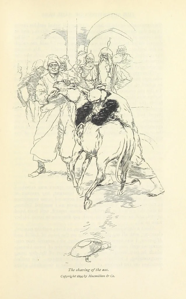 An illustration from The Adventures of Hajji Baba of Ispahan ... Illustrated by H. R. Millar, with an introduction by the Hon. G. Curzon, 1895, leaf 133