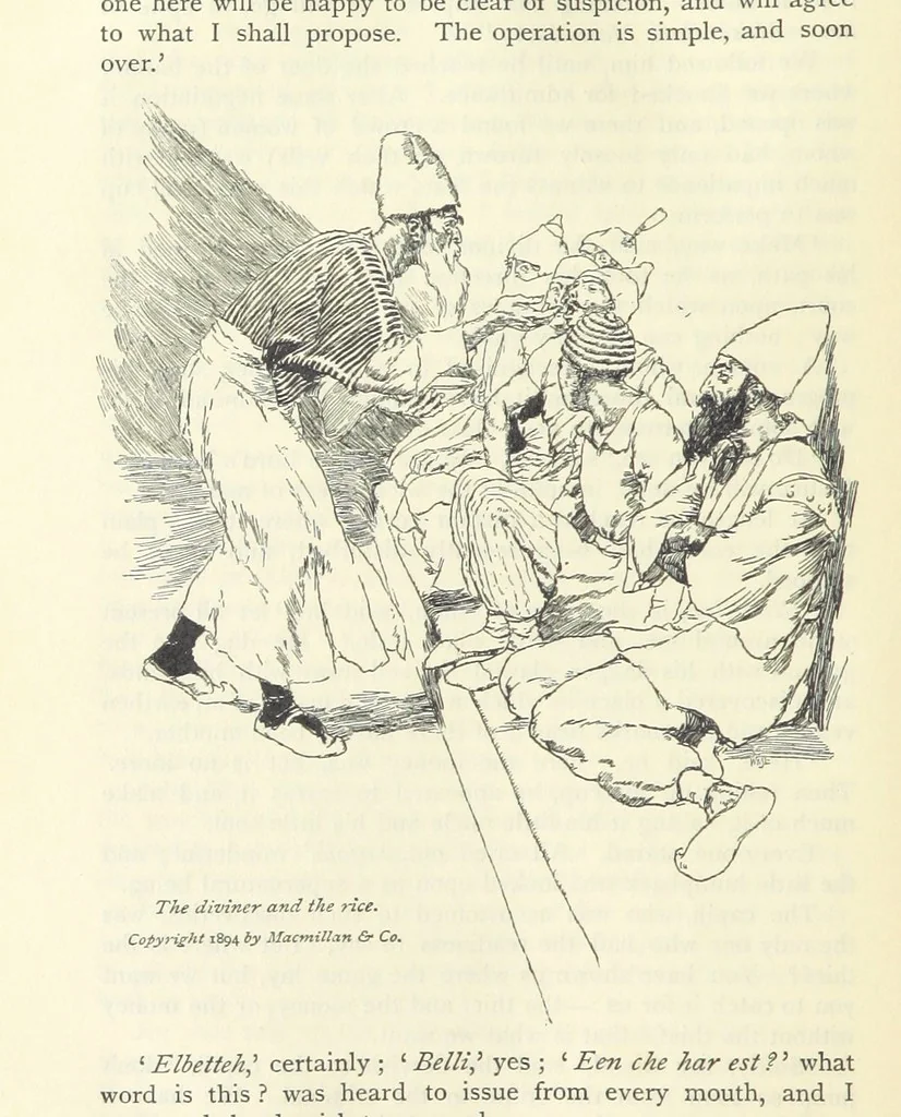 An illustration from The Adventures of Hajji Baba of Ispahan ... Illustrated by H. R. Millar, with an introduction by the Hon. G. Curzon, 1895, leaf 368