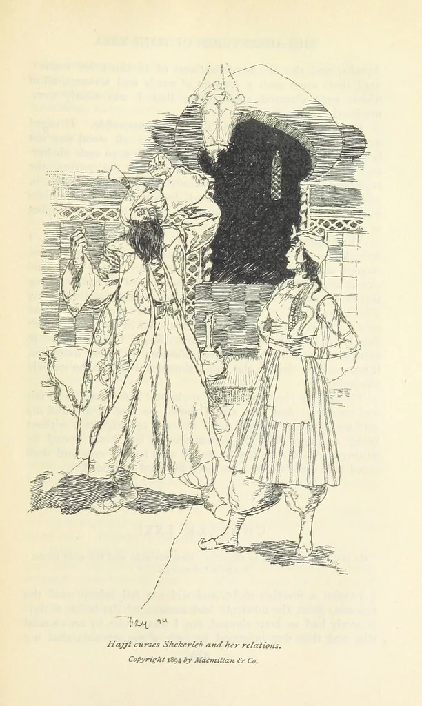 An illustration from The Adventures of Hajji Baba of Ispahan ... Illustrated by H. R. Millar, with an introduction by the Hon. G. Curzon, 1895, leaf 469