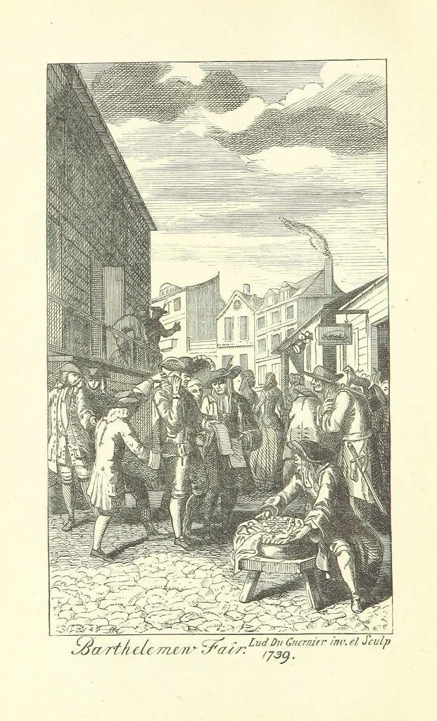 An illustration from Memoirs of Bartholomew Fair ... Fourth edition, 1892, leaf 10