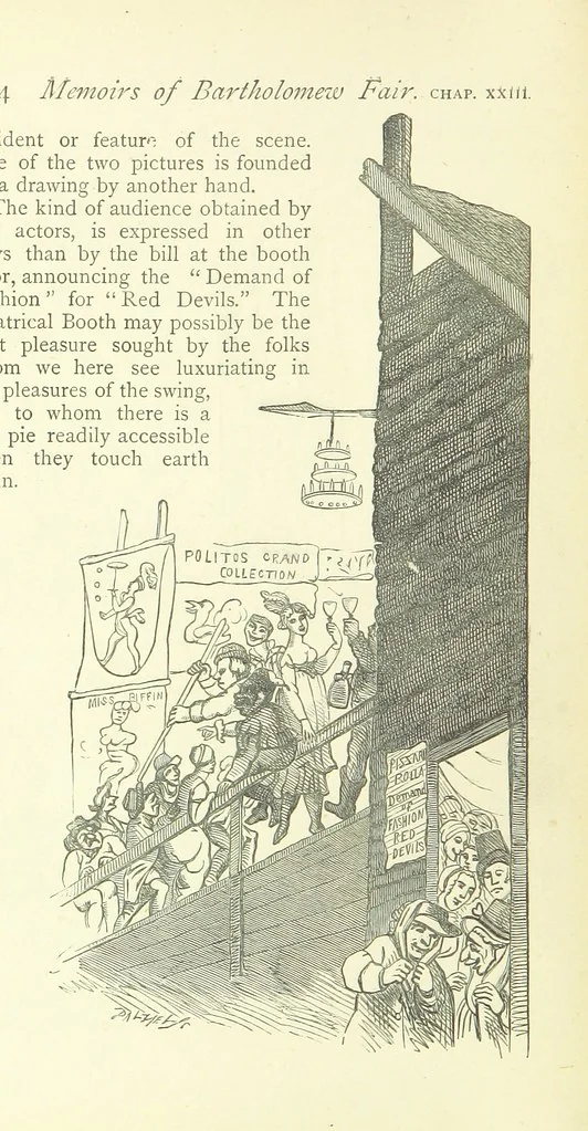 An illustration from Memoirs of Bartholomew Fair ... Fourth edition, 1892, leaf 398