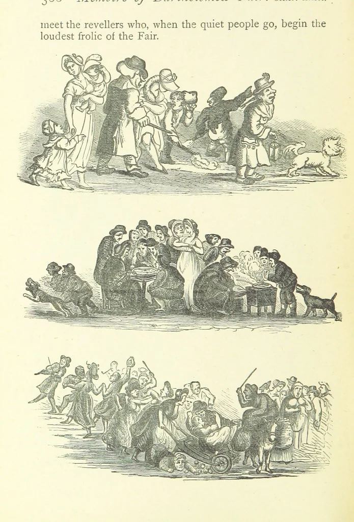An illustration from Memoirs of Bartholomew Fair ... Fourth edition, 1892, leaf 400
