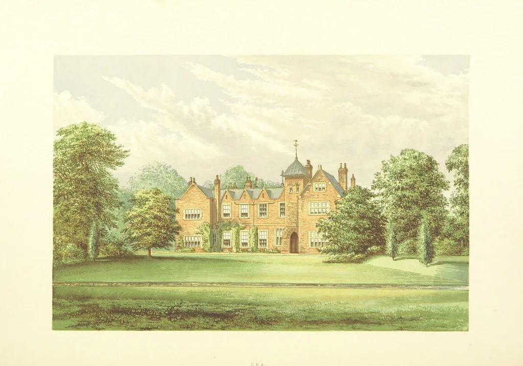 An illustration from The Ancestral Homes of Britain; containing examples of its noblest castles, halls, and mansions. With ... coloured illustrations ... and biographical and historical notices, 1868, leaf 102