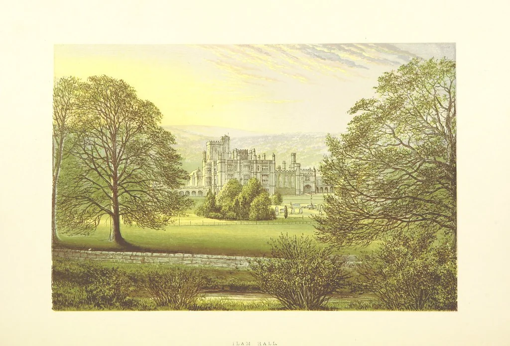 An illustration from The Ancestral Homes of Britain; containing examples of its noblest castles, halls, and mansions. With ... coloured illustrations ... and biographical and historical notices, 1868, leaf 114