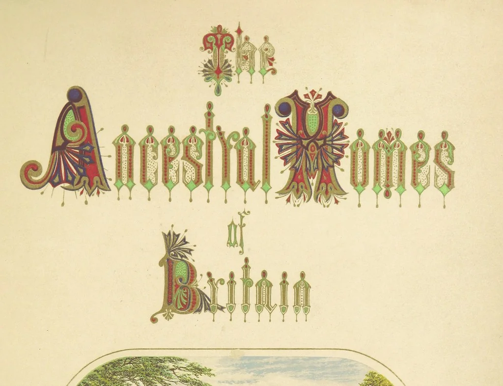An illustration from The Ancestral Homes of Britain; containing examples of its noblest castles, halls, and mansions. With ... coloured illustrations ... and biographical and historical notices, 1868, leaf 7