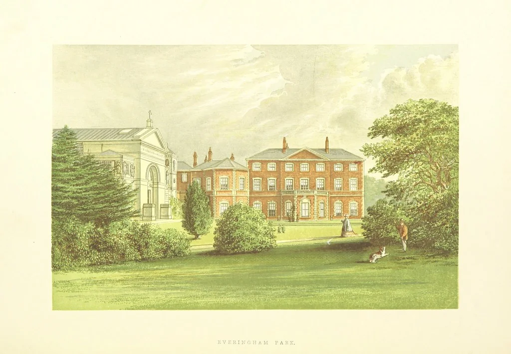 An illustration from The Ancestral Homes of Britain; containing examples of its noblest castles, halls, and mansions. With ... coloured illustrations ... and biographical and historical notices, 1868, leaf 70