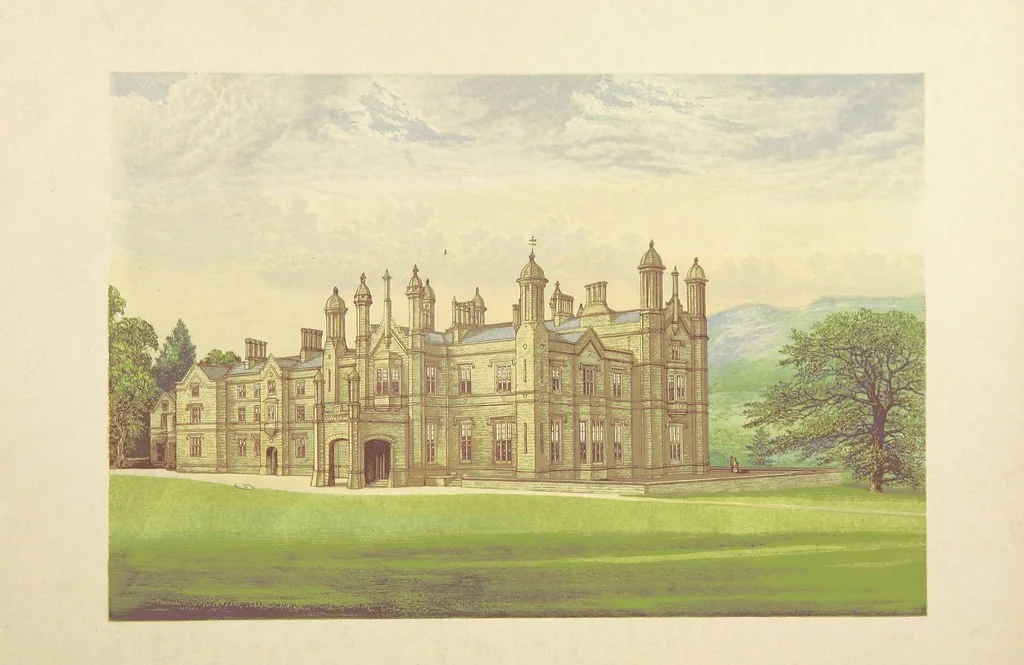 An illustration from The County Seats of the Noblemen and Gentlemen of Great Britain and Ireland. vol. 1, 2. (Vol. 3-5. A Series of Picturesque Views of Seats of the Noblemen ... of Great Britain and Ireland. With descriptive letterpress.), 1866, leaf 174