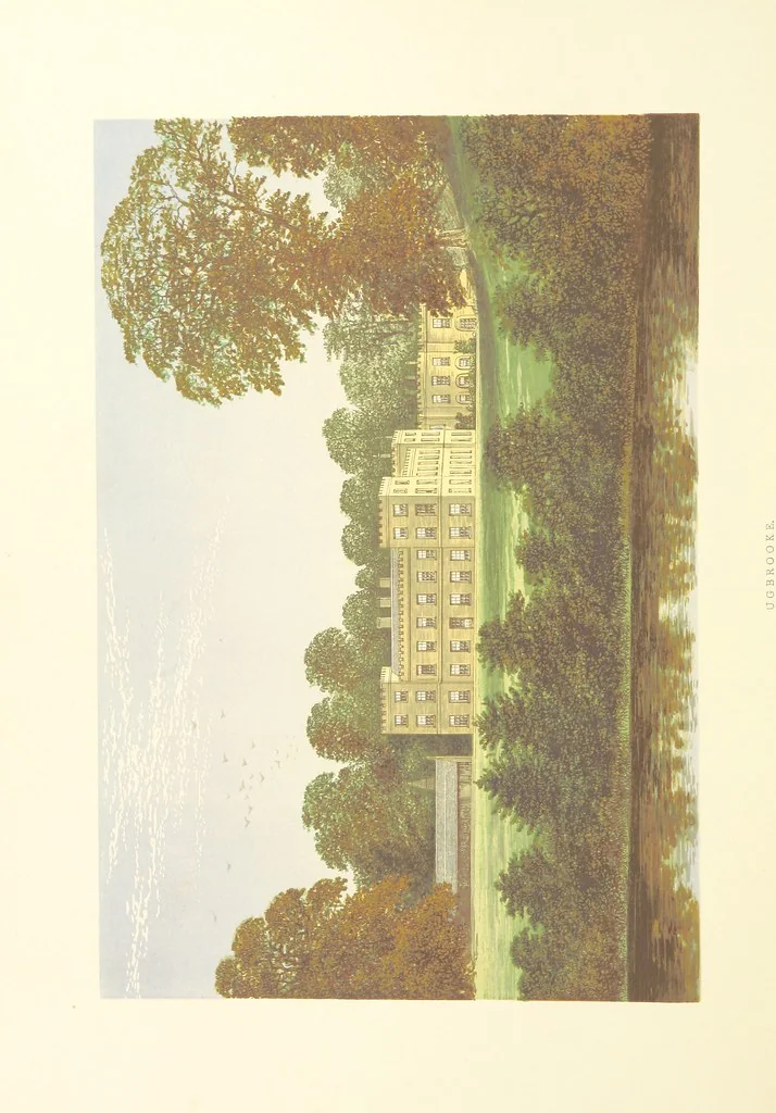 An illustration from The County Seats of the Noblemen and Gentlemen of Great Britain and Ireland. vol. 1, 2. (Vol. 3-5. A Series of Picturesque Views of Seats of the Noblemen ... of Great Britain and Ireland. With descriptive letterpress.), 1866, leaf 328