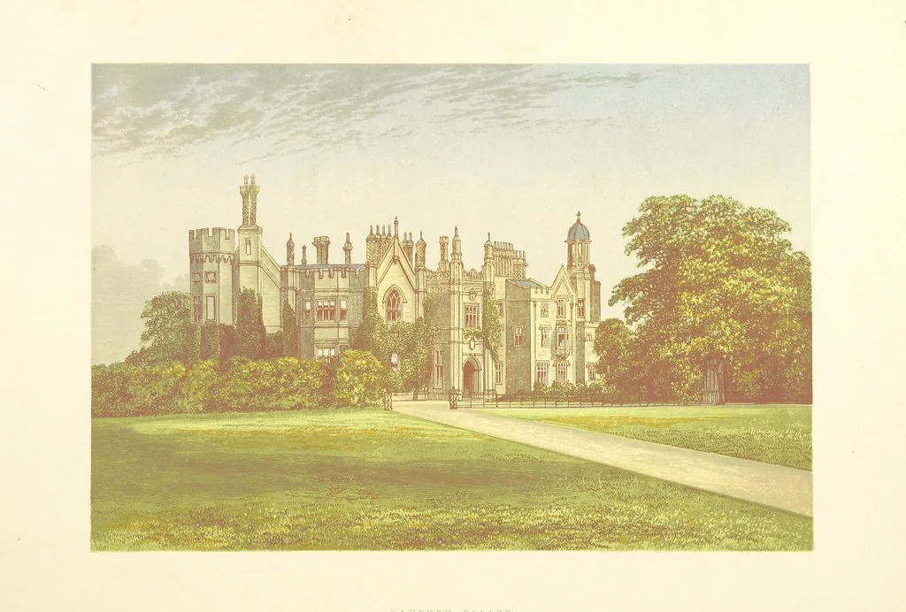An illustration from The County Seats of the Noblemen and Gentlemen of Great Britain and Ireland. vol. 1, 2. (Vol. 3-5. A Series of Picturesque Views of Seats of the Noblemen ... of Great Britain and Ireland. With descriptive letterpress.), 1866, leaf 348