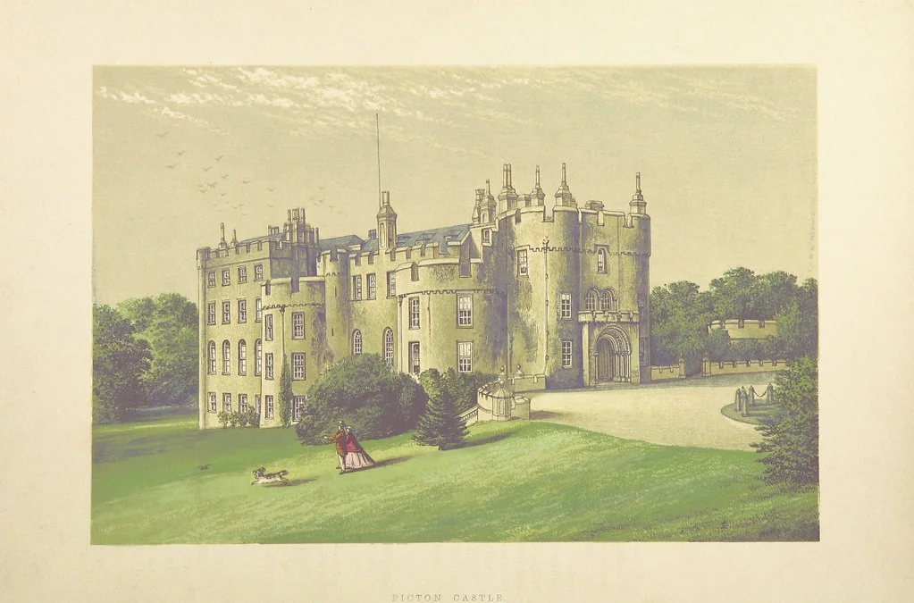 An illustration from The County Seats of the Noblemen and Gentlemen of Great Britain and Ireland. vol. 1, 2. (Vol. 3-5. A Series of Picturesque Views of Seats of the Noblemen ... of Great Britain and Ireland. With descriptive letterpress.), 1866, leaf 48