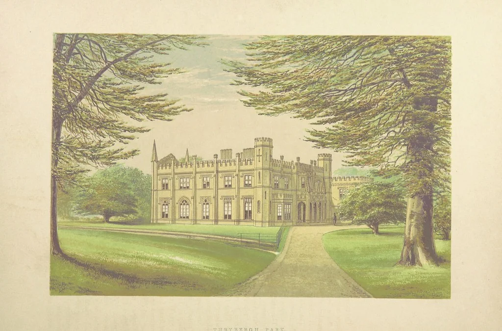 An illustration from The County Seats of the Noblemen and Gentlemen of Great Britain and Ireland. vol. 1, 2. (Vol. 3-5. A Series of Picturesque Views of Seats of the Noblemen ... of Great Britain and Ireland. With descriptive letterpress.), 1866, leaf 70