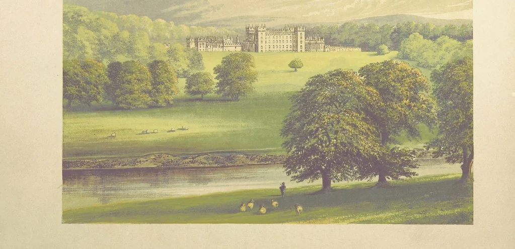 An illustration from The County Seats of the Noblemen and Gentlemen of Great Britain and Ireland. vol. 1, 2. (Vol. 3-5. A Series of Picturesque Views of Seats of the Noblemen ... of Great Britain and Ireland. With descriptive letterpress.), 1866, leaf 74