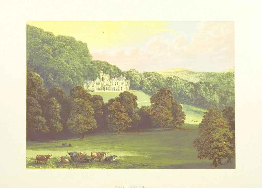 An illustration from The County Seats of the Noblemen and Gentlemen of Great Britain and Ireland. vol. 1, 2. (Vol. 3-5. A Series of Picturesque Views of Seats of the Noblemen ... of Great Britain and Ireland. With descriptive letterpress.), 1866, leaf 142