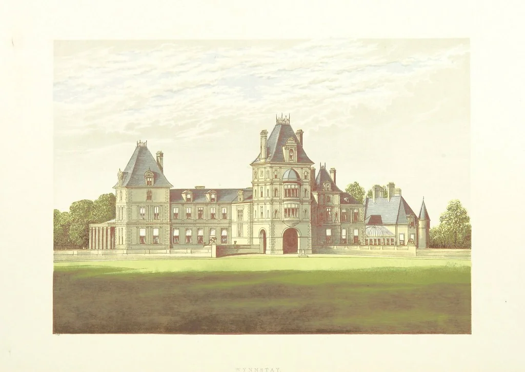 An illustration from The County Seats of the Noblemen and Gentlemen of Great Britain and Ireland. vol. 1, 2. (Vol. 3-5. A Series of Picturesque Views of Seats of the Noblemen ... of Great Britain and Ireland. With descriptive letterpress.), 1866, leaf 146