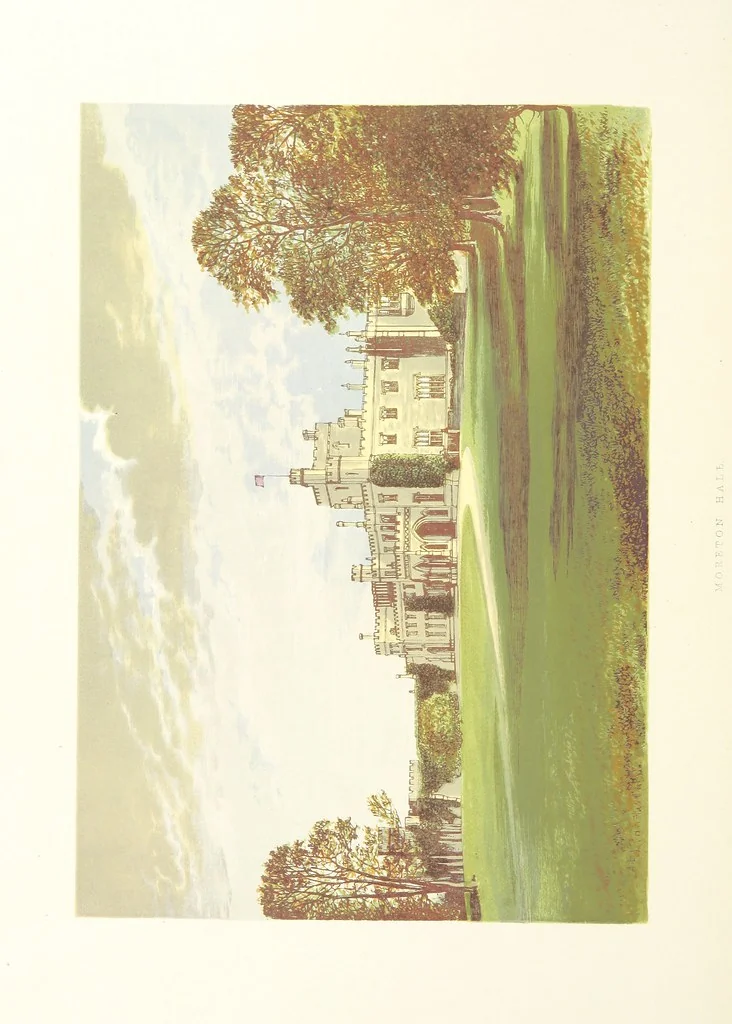 An illustration from The County Seats of the Noblemen and Gentlemen of Great Britain and Ireland. vol. 1, 2. (Vol. 3-5. A Series of Picturesque Views of Seats of the Noblemen ... of Great Britain and Ireland. With descriptive letterpress.), 1866, leaf 150