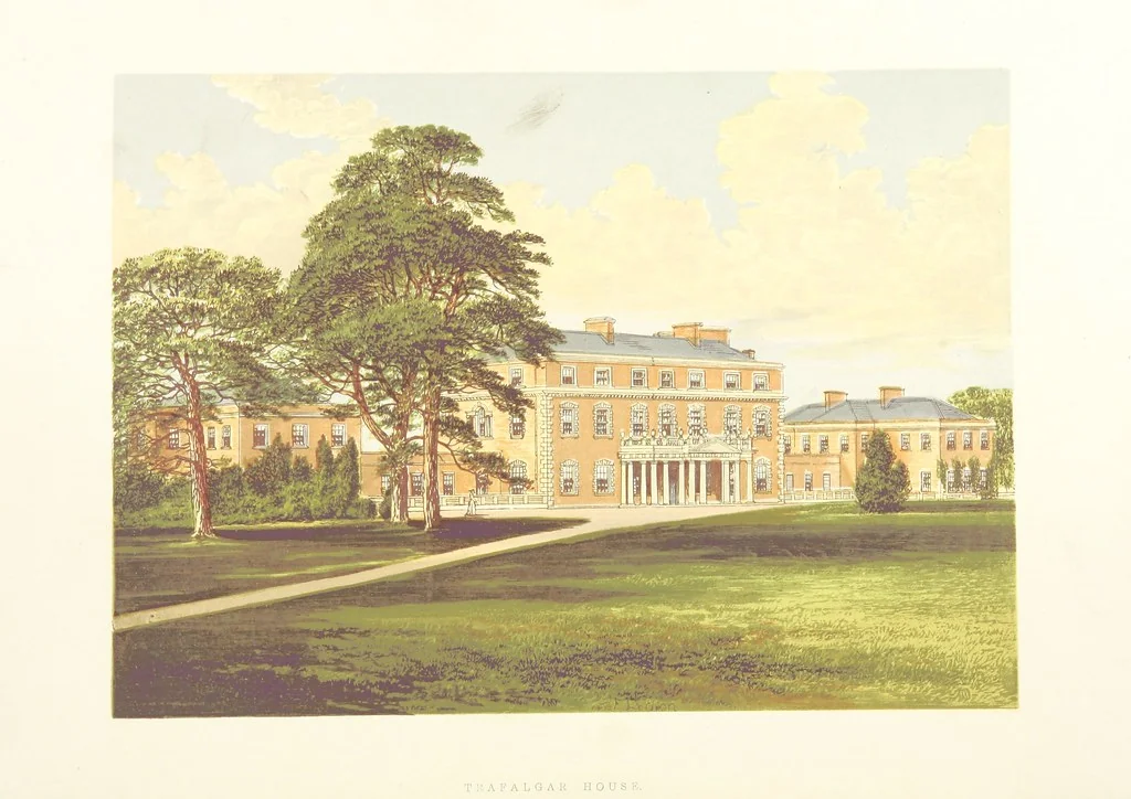 An illustration from The County Seats of the Noblemen and Gentlemen of Great Britain and Ireland. vol. 1, 2. (Vol. 3-5. A Series of Picturesque Views of Seats of the Noblemen ... of Great Britain and Ireland. With descriptive letterpress.), 1866, leaf 58