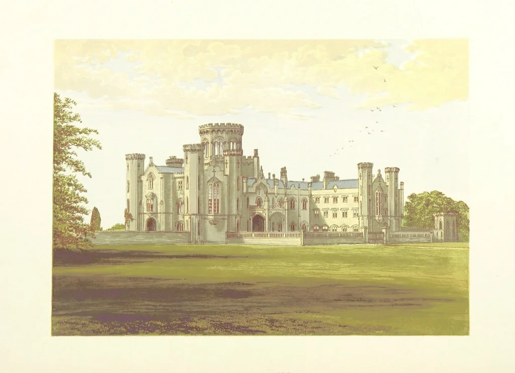 An illustration from The County Seats of the Noblemen and Gentlemen of Great Britain and Ireland. vol. 1, 2. (Vol. 3-5. A Series of Picturesque Views of Seats of the Noblemen ... of Great Britain and Ireland. With descriptive letterpress.), 1866, leaf 78