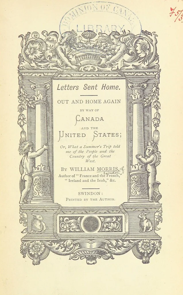 An illustration from Letters sent Home. Out and home again by way of Canada and the United States; or, what a summer's trip told me of the people and the country of the Great West, 1874, leaf 7
