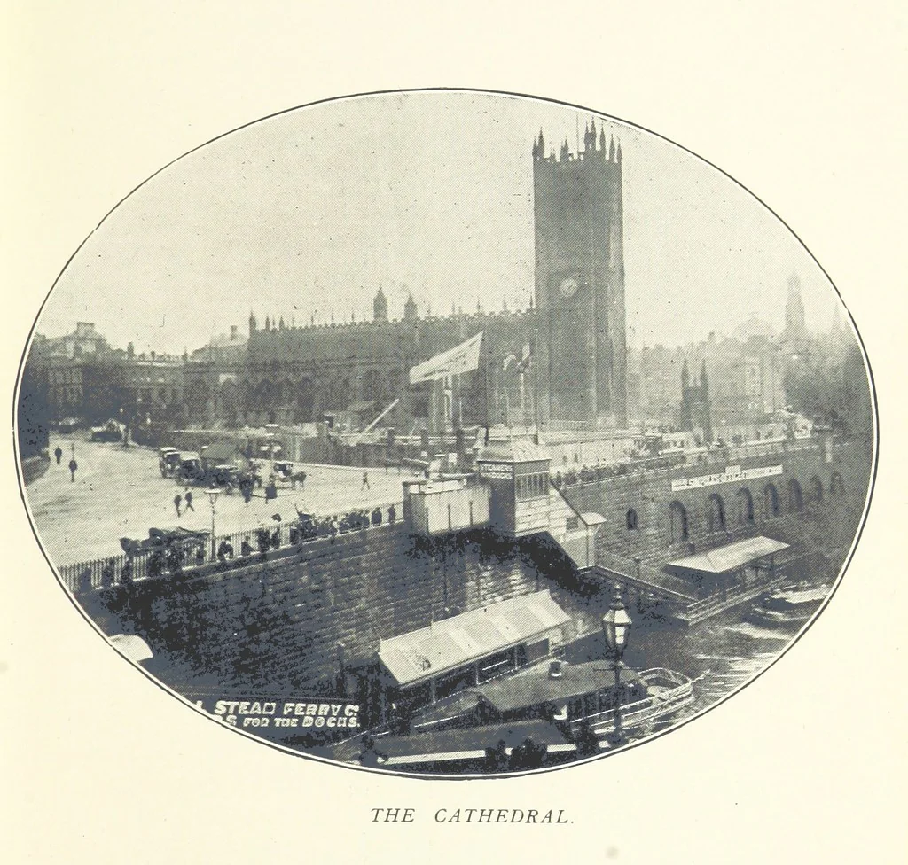 An illustration from Mercantile Manchester, past and present ... With ... illustrations, 1896, leaf 117