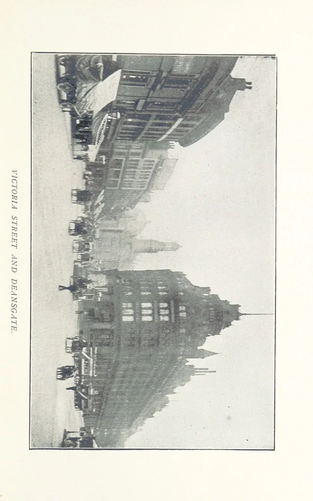 An illustration from Mercantile Manchester, past and present ... With ... illustrations, 1896, leaf 123