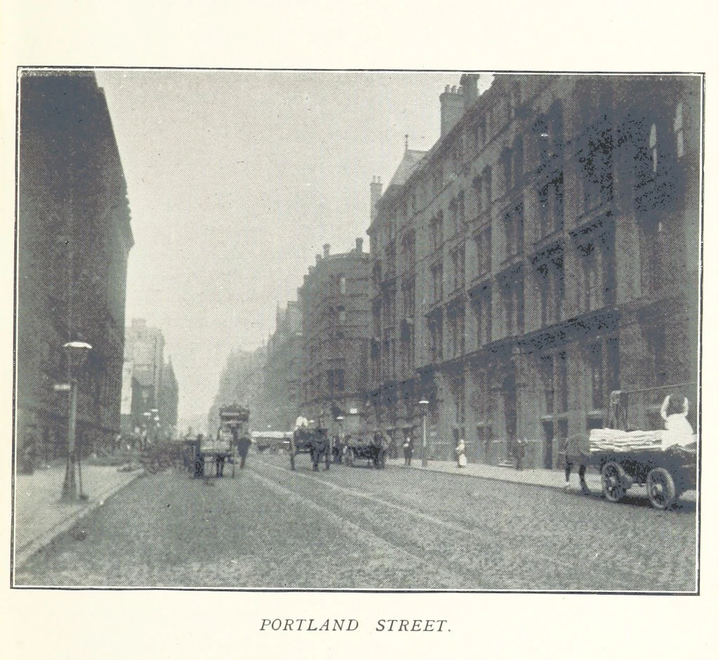 An illustration from Mercantile Manchester, past and present ... With ... illustrations, 1896, leaf 181