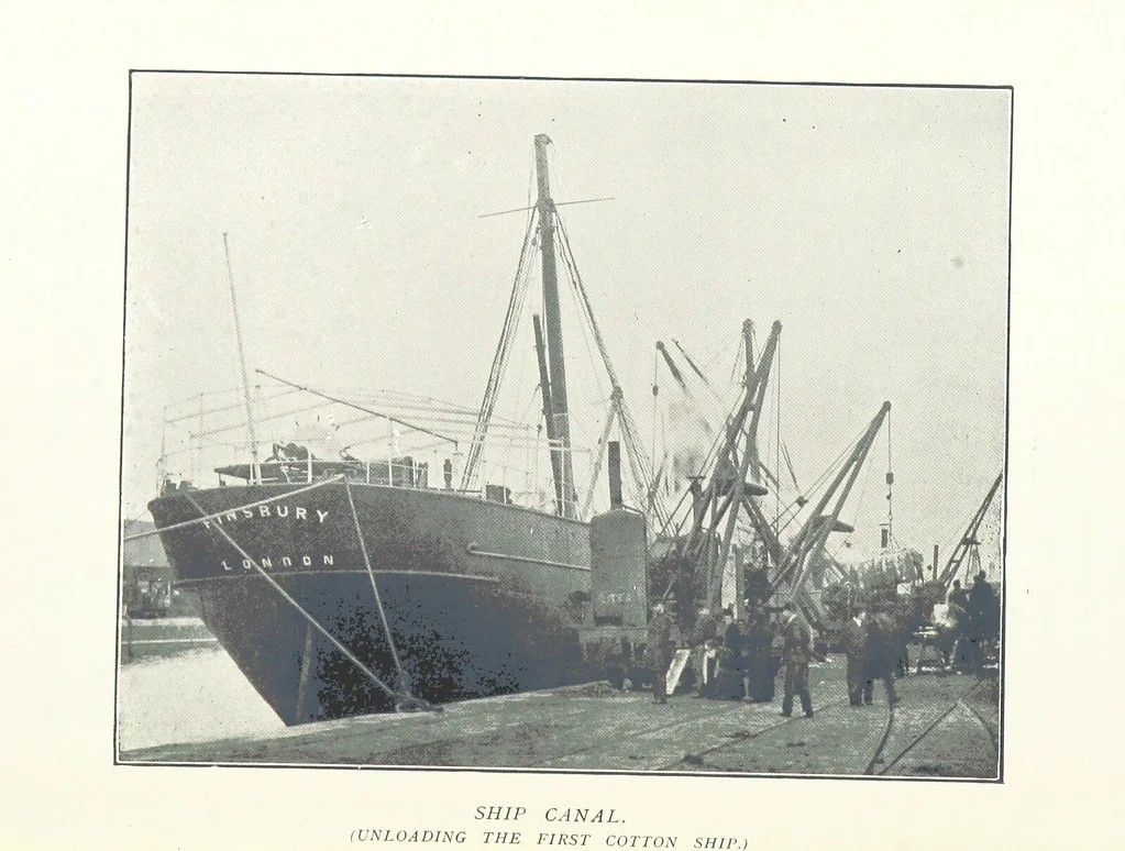 An illustration from Mercantile Manchester, past and present ... With ... illustrations, 1896, leaf 223