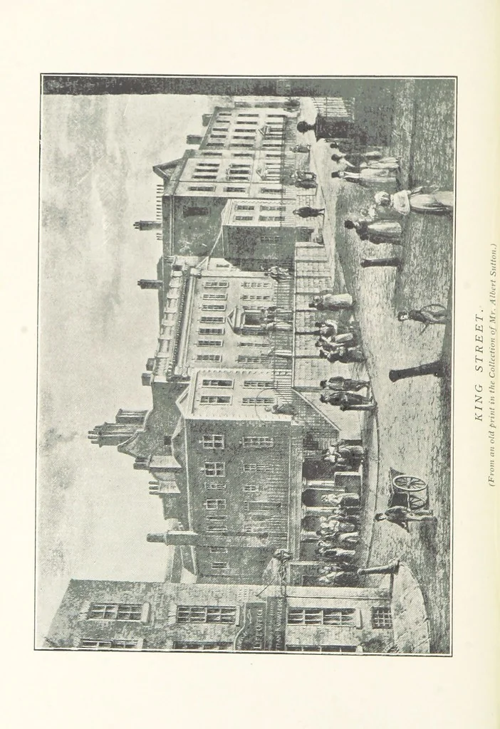 An illustration from Mercantile Manchester, past and present ... With ... illustrations, 1896, leaf 32