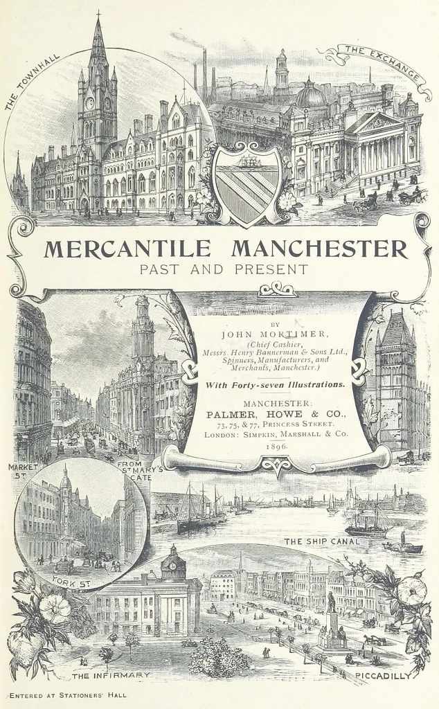 An illustration from Mercantile Manchester, past and present ... With ... illustrations, 1896, leaf 7