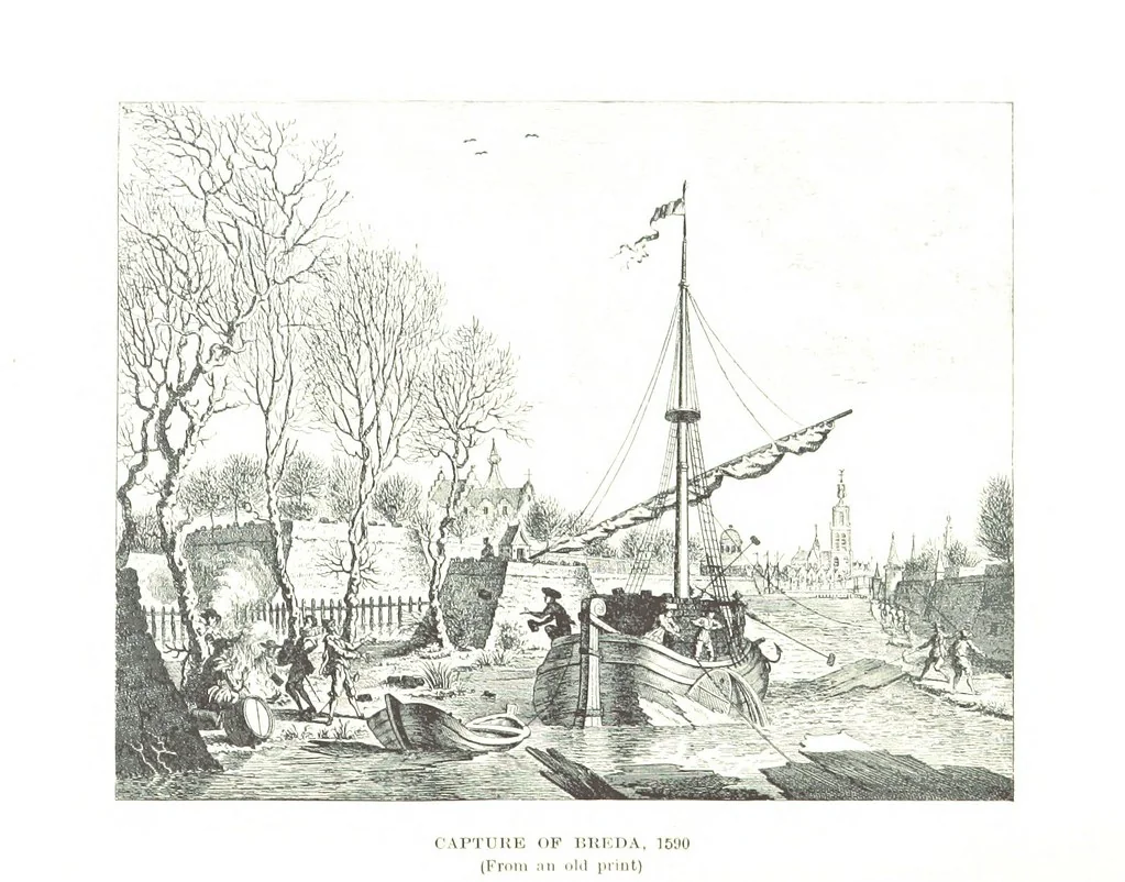 An illustration from The Student's Motley. The Rise of the Dutch Republic ... Condensed, with introduction and notes and an historical sketch of the Dutch people from 1584 to 1897, by W. E. Griffis ... Illustrated, 1898, leaf 823