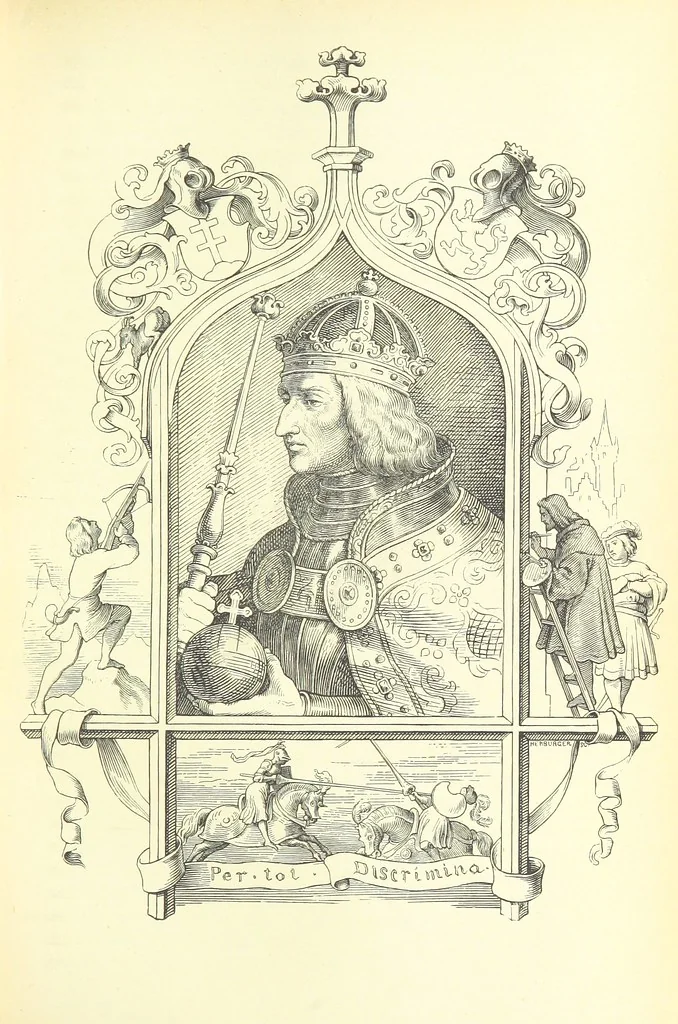 An illustration from Die deutschen Kaiser und ihre Zeit, mit dem Zwischenreich von 1806-1871 ... Mit ... Bildnissen, 1889, leaf 185