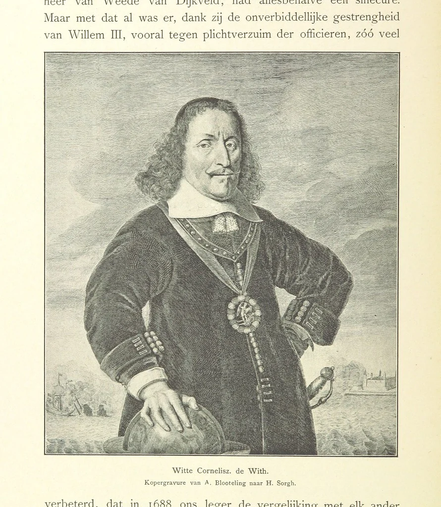 An illustration from Onze Gouden Eeuw. De Republiek der Vereenigde Nederlanden in haar bloeitijd ... Geïllustreerd onder toezicht van J. H. W. Unger, 1896, leaf 138