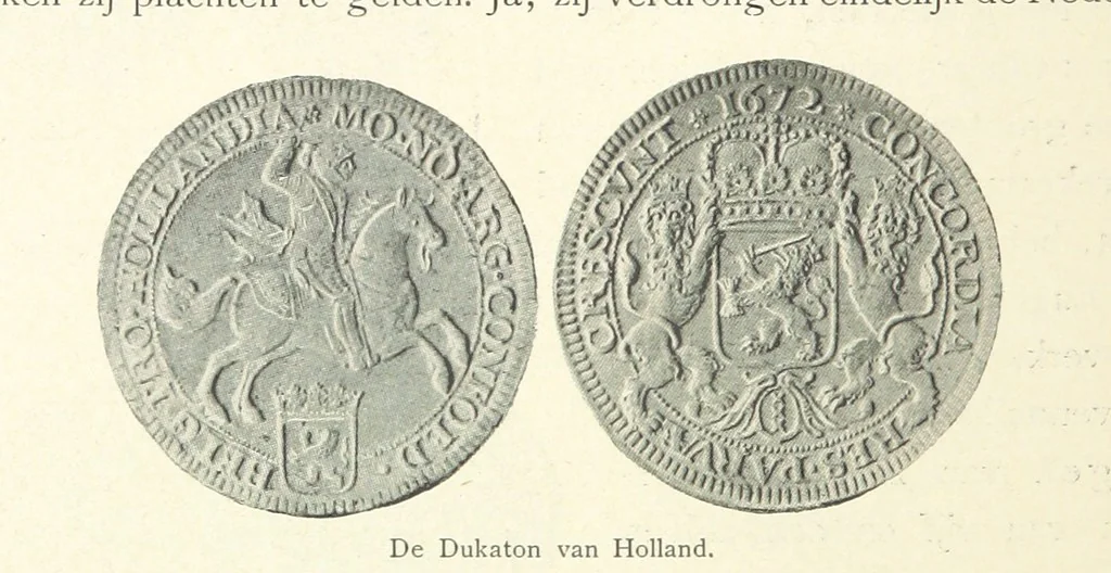 An illustration from Onze Gouden Eeuw. De Republiek der Vereenigde Nederlanden in haar bloeitijd ... Geïllustreerd onder toezicht van J. H. W. Unger, 1896, leaf 158