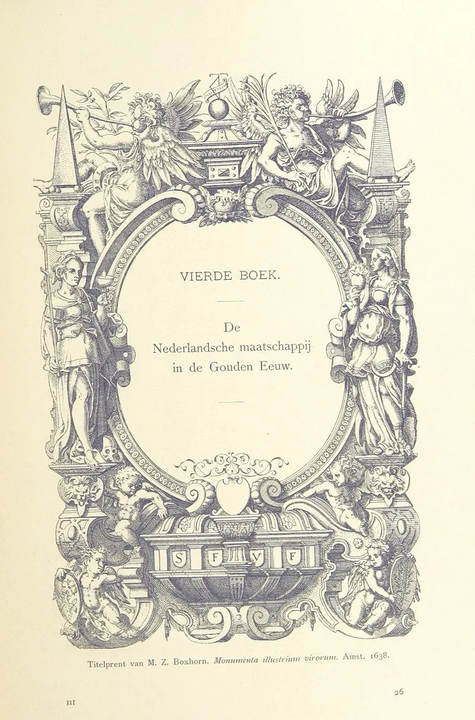 An illustration from Onze Gouden Eeuw. De Republiek der Vereenigde Nederlanden in haar bloeitijd ... Geïllustreerd onder toezicht van J. H. W. Unger, 1896, leaf 223