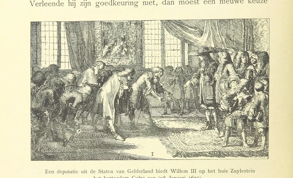 An illustration from Onze Gouden Eeuw. De Republiek der Vereenigde Nederlanden in haar bloeitijd ... Geïllustreerd onder toezicht van J. H. W. Unger, 1896, leaf 28