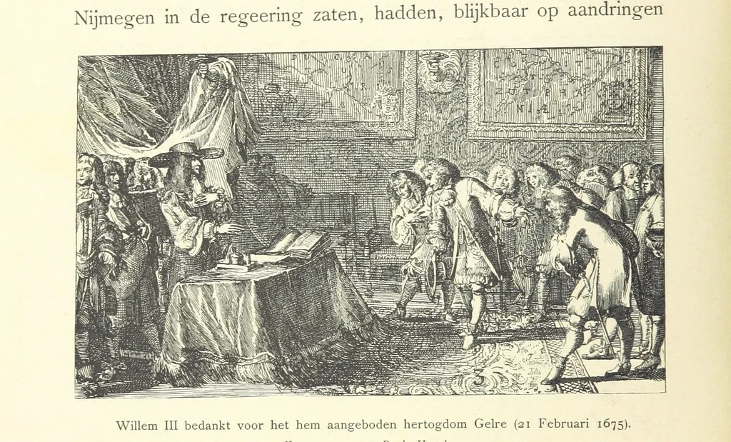 An illustration from Onze Gouden Eeuw. De Republiek der Vereenigde Nederlanden in haar bloeitijd ... Geïllustreerd onder toezicht van J. H. W. Unger, 1896, leaf 30
