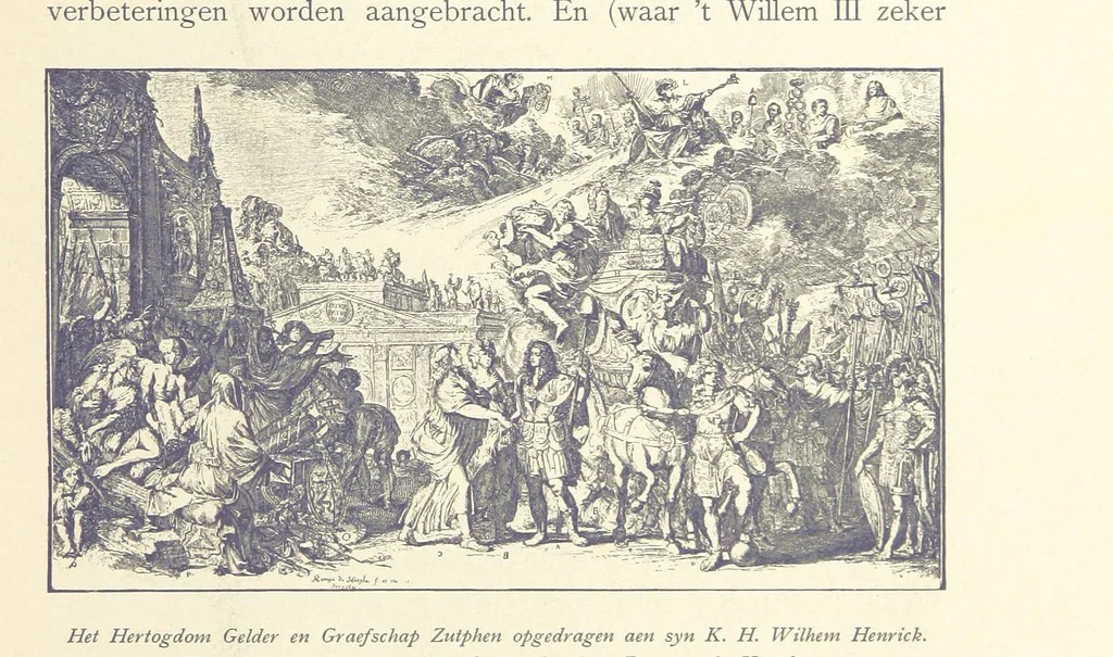 An illustration from Onze Gouden Eeuw. De Republiek der Vereenigde Nederlanden in haar bloeitijd ... Geïllustreerd onder toezicht van J. H. W. Unger, 1896, leaf 31