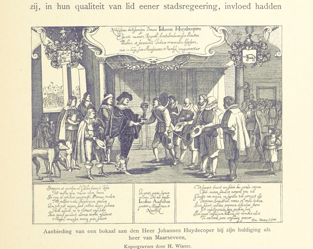 An illustration from Onze Gouden Eeuw. De Republiek der Vereenigde Nederlanden in haar bloeitijd ... Geïllustreerd onder toezicht van J. H. W. Unger, 1896, leaf 317
