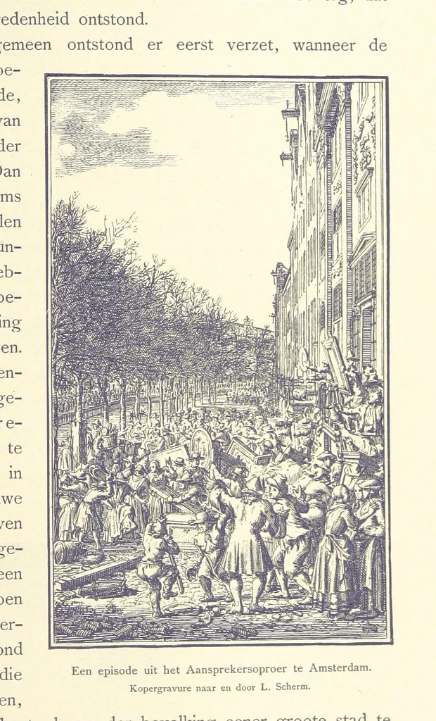 An illustration from Onze Gouden Eeuw. De Republiek der Vereenigde Nederlanden in haar bloeitijd ... Geïllustreerd onder toezicht van J. H. W. Unger, 1896, leaf 341