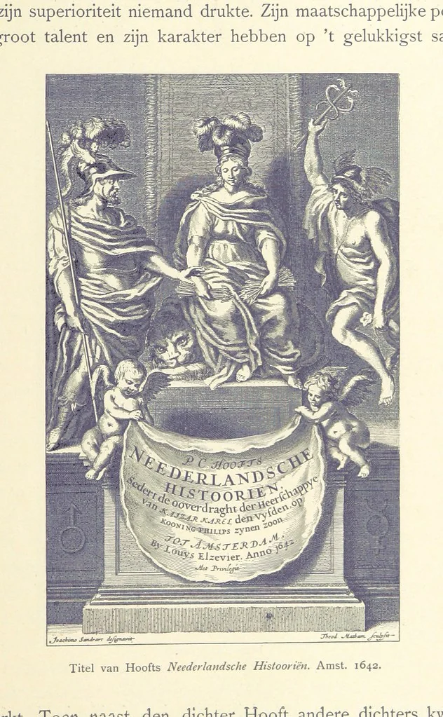 An illustration from Onze Gouden Eeuw. De Republiek der Vereenigde Nederlanden in haar bloeitijd ... Geïllustreerd onder toezicht van J. H. W. Unger, 1896, leaf 407