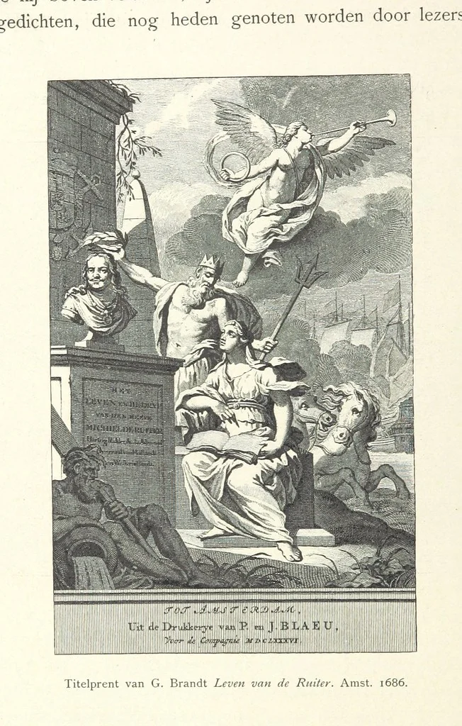 An illustration from Onze Gouden Eeuw. De Republiek der Vereenigde Nederlanden in haar bloeitijd ... Geïllustreerd onder toezicht van J. H. W. Unger, 1896, leaf 414