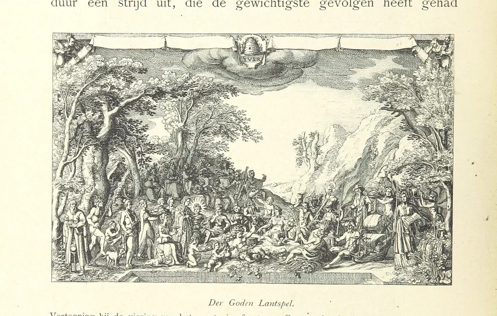 An illustration from Onze Gouden Eeuw. De Republiek der Vereenigde Nederlanden in haar bloeitijd ... Geïllustreerd onder toezicht van J. H. W. Unger, 1896, leaf 416