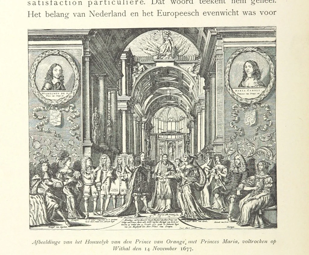 An illustration from Onze Gouden Eeuw. De Republiek der Vereenigde Nederlanden in haar bloeitijd ... Geïllustreerd onder toezicht van J. H. W. Unger, 1896, leaf 56