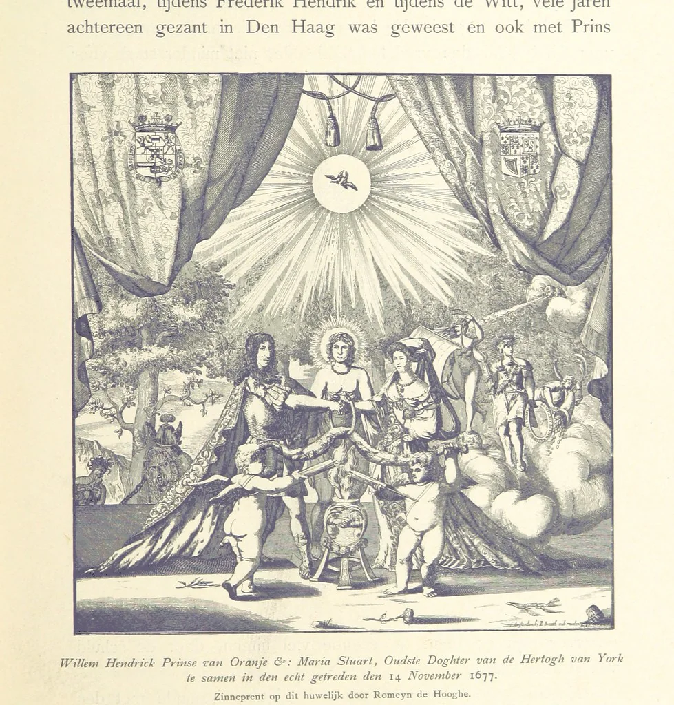 An illustration from Onze Gouden Eeuw. De Republiek der Vereenigde Nederlanden in haar bloeitijd ... Geïllustreerd onder toezicht van J. H. W. Unger, 1896, leaf 59